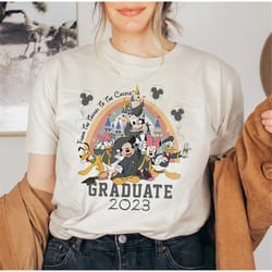 disney graduation mickey & friends happy grad shirt, from the tassel to the castle graduate 2023 shirt, graduated shirt,