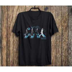 the beatles abbey road street blues graphic t-shirt