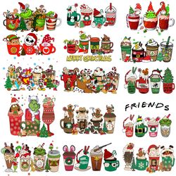 grinch christmas coffee bundle png, silhouette svg files