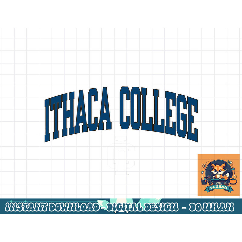 Ithaca Bombers Arch Over Logo Officially Licensed png, sublimation.jpg