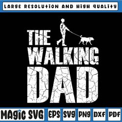 the walking dad svg, dad and child svg, funny father's day svg, fathers day svg, happy father's day svg