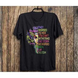 i am the storm women's, juneteenth black history month t-shirt