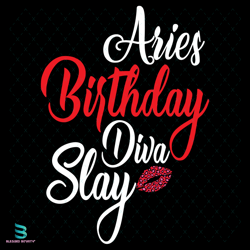 aries queen birthday diva slay svg, birthday svg, aries svg, birthday aries