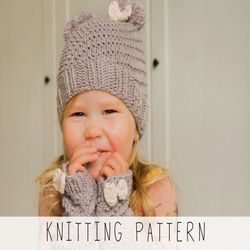 knitting pattern beanie hat x kids wrist warmers knit pattern x easy beanie pattern x beginners hat knit pattern x aran