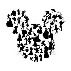 disney character mickey silhouette svg, disney svg, disney chracters svg, mickey svg, trending svg