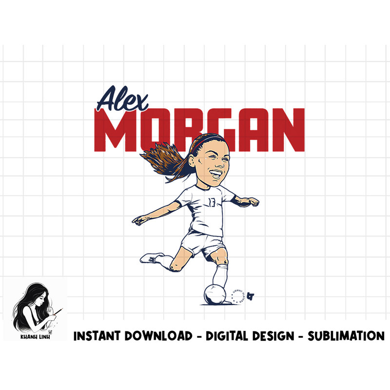 Alex Morgan Caricature - USWNT Players Association Soccer png, sublimation.jpg