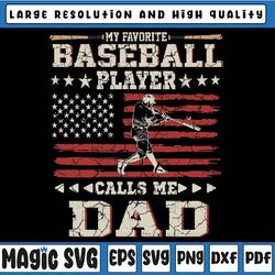 mens favorite baseball player calls me dad usa flag svg, american baseball for papa png, baseball dad svg, fathers day