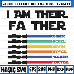 personalized i am their father svg, father gift svg, father's day svg , dad svg, digital download