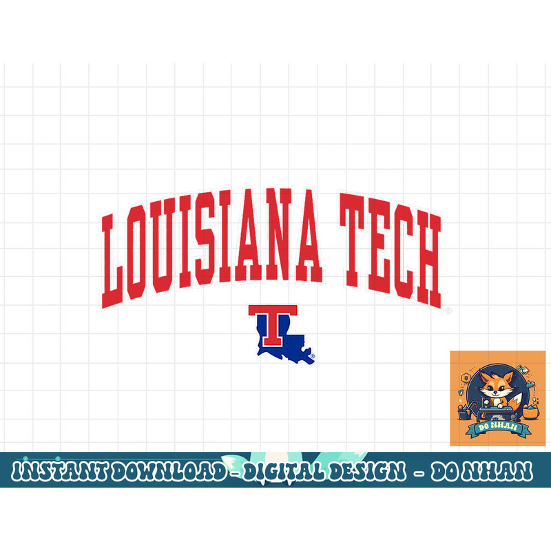 Louisiana Tech Bulldogs Arch Over Blue Officially Licensed png, sublimation.jpg