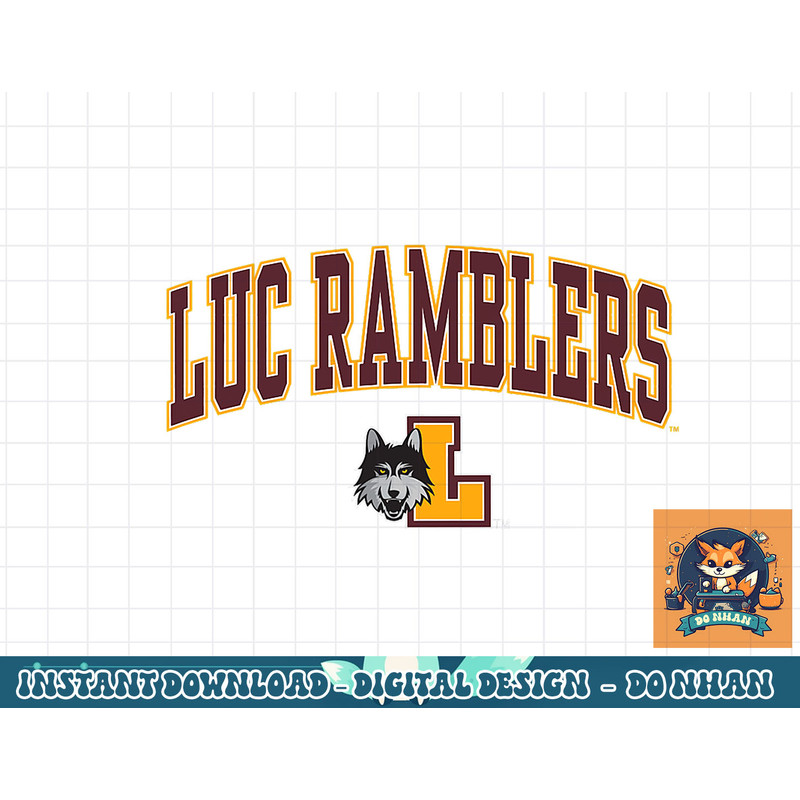 Loyola Chicago Ramblers Arch Over Pink Officially Licensed  png, sublimation.jpg