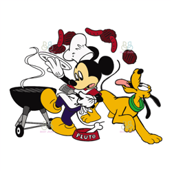 pluto and mickey cooking svg, disney svg, disney pluto svg, disney mickey svg, trending svg