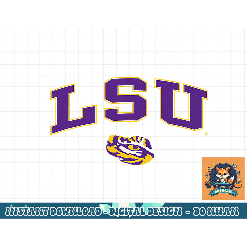 LSU Tigers Arch Over White Officially Licensed  png, sublimation.jpg