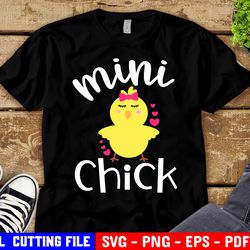 easter chick svg, cute chick svg, girl easter svg, mini chick, little sister shirt, matching siblings svg files
