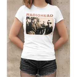 radiohead vintage t-shirt - prtin art t shirt - gildan ladies missy t-shirt