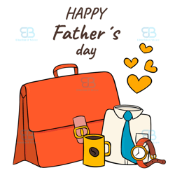 happy fathers day style svg, fathers day svg, bag svg, coffee svg, clock svg, tie svg