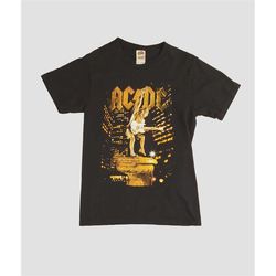 vintage ac/dc t-shirt color black size