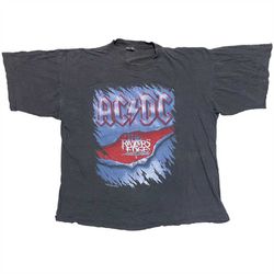 vintage 1990-1991 ac/dc tour the razors age rare t-shirt