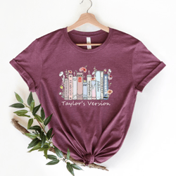 taylor's version music albums as books t-shirt, gift shirt for 2023 swiftie concert, tour merch tee for fans,fashion upd