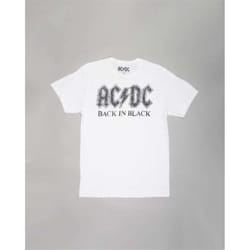 ac/dc white short sleeved regular fit t-shirt