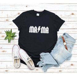 mama acdc t-shirt, mama gift, gift for mum, baby shower gifts, rock and roll mama, cute mama bear shirt, mum life