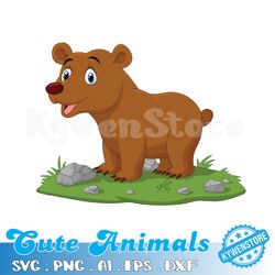 Brown Bear Svg, Brown Bear Png, Brown Bear Circut Cut Files, Silhouette, Layered Files, Cute Baby Bear Svg, Clipart