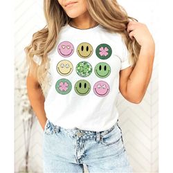 Preppy Smiley Faces St. Patrick's Day Shirt| Cute St. Patty's Day Shirt| Unisex Fit