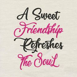 A Sweet Friendship embroidery design 3 Sizes reading pillow-INSTANT D0WNL0AD