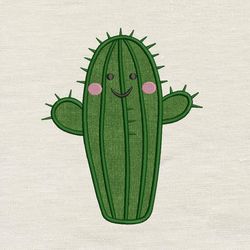 cactus applique embroidery design 3 sizes reading pillow-instant d0wnl0ad
