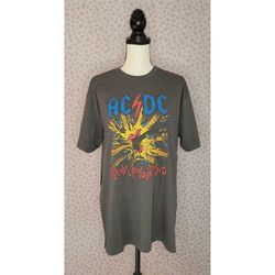 ac/dc blow up your radio vintage style concert shirt, charcoal gray