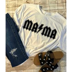 mama shirt, acdc mama shirt, gift for mom, rocker mama, acdc t-shirts, mom shirts, mother's day, retro mama shirt