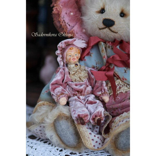 1Handmade Artist-Collectible Teddy Bear-OOAK-Vintage-Victorian Style-Stuffed-Antique-bears animal-toys bear-plushinnes toy-decor baby-shower toys (7).jpg
