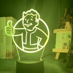 fallout night light 3d led light night lamp desk lamp for kids gift idea lamp with remote controlled 3d illusion