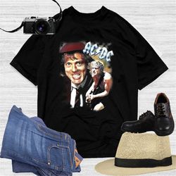 vintage acdc 2000 world tour t-shirt, acdc shirt gift fan, acdc band shirt, acdc vintage tee, rock and roll shirt, music