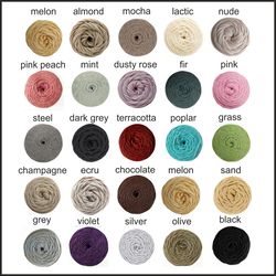 Polyester cord 5mm for knitting and crochet. Polyester yarn.