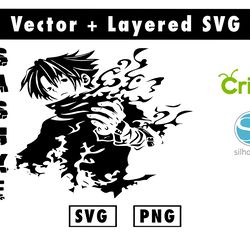 sasuke uchiha svg & png files for cricut machine , anime svg , manga svg , goku svg