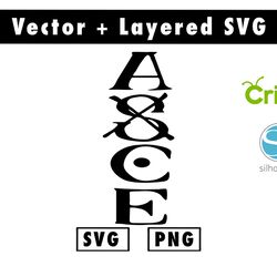 asce stickers svg & png files for cricut machine , anime svg , manga svg , goku svg
