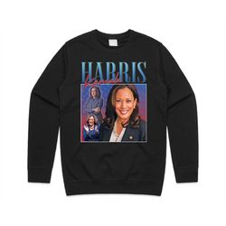 kamala harris homage jumper sweater sweatshirt us president election campaign 2024 retro 90's vintage
