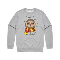 hairy slother jumper sweater sweatshirt cute geek sloth meme cactus harry top funny nerd