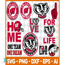 wisconsin badgers svg, football svg, football gift, wisconsin badgers