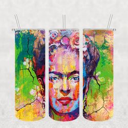 frida tumbler png, sublimation tumbler ,frida png, 20oz skinny tumbler png digital download