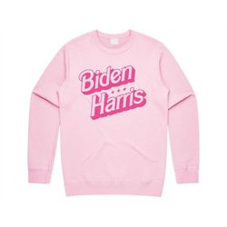 biden harris pink jumper sweater sweatshirt us election campaign joe for president kamala funny