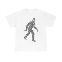 bigfoot subtle military camo walking sasquatch retro t-shirt