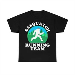 bigfoot sasquatch running team t-shirt