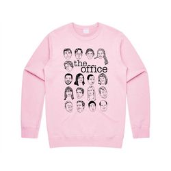 the us office character faces jumper sweater sweatshirt michael scott dwight schrute funny