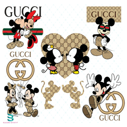 mickey minnie gucci bundle svg, mickey gucci svg
