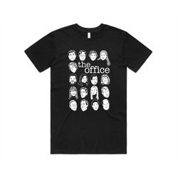 the us office character faces t-shirt tee top michael scott dwight schrute funny