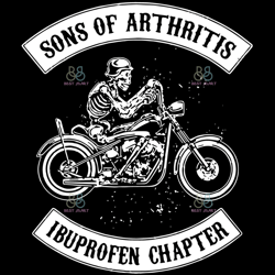son of arthritis ibuprofen chapter svg, halloween svg, biker svg, motorcycle svg, skull svg, skeleton svg