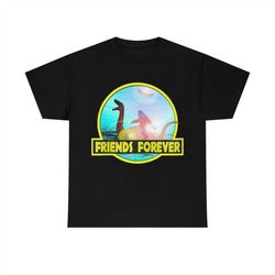friends forever mothman bigfoot nessie mysterious monsters zip t-shirt