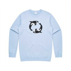 orca yin yang jumper sweater sweatshirt funny cute killer whale animal lover gift