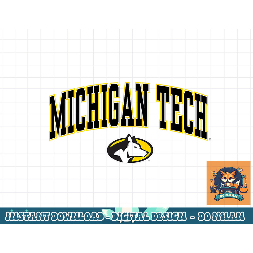 Michigan Tech Huskies Arch Over Logo Officially Licensed  png, sublimation.jpg